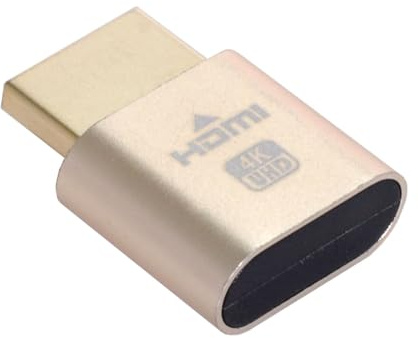 CY Adapter Virtueller Displayadapter 4K HDMI 1.4 DDC EDID Dummy-Stecker Headless Ghost Display Emulator HDTV Goldfarbe 4K@60Hz