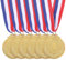 6 Stück Goldmedaillen Für Auszeichnungen, 1. Platz Metal Award Medaillen Stil Gewinner Medal Medal Metal Mit Hals Band Medaillen Für Erwachsene Sport, Party, Turniere, Preise, Wettbewerbe, 5cm