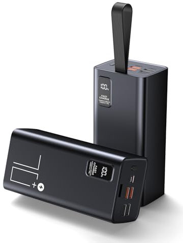Batterie Externe 70000mAh, Power Bank PD 30W & QC 4.0 Charge Rapide avec écran numérique, Chargeur Portable Grande capacité 5 Sorties et 2 entrées, Batterie Externe iphone pour iPhone