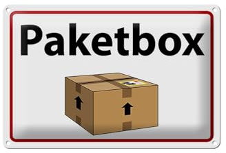 Femer Blechschild Spruch 12x18 cm Paketbox Schild