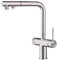 Grifo Osmosis Extraible Grifo Cocina Acero Inoxidable con 2 Salidas Grifo de Cocina Fregadero con Osmosis Mezclador Agua Fría y Caliente