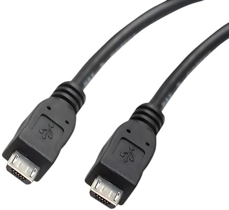pluX 12in Micro USB to Micro-USB Cable - Male to Male - OTG Cable for Your Mobile Device