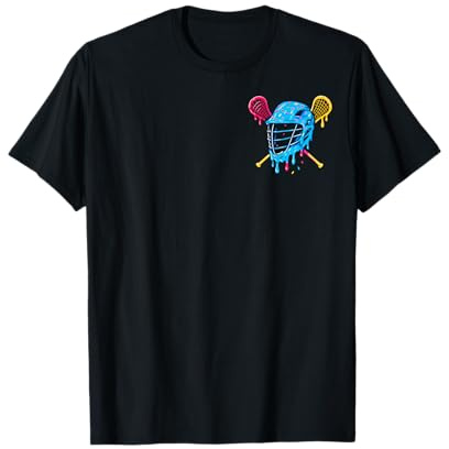 Lacrosse Ice Cream Drip Lax Boys Helmet Stick Youth (2Sides) T-Shirt