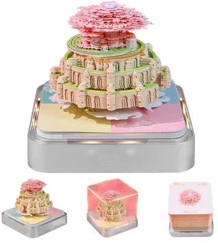 Aischens 3D-Kalender 2026, Kunstvoller Tischkalender mit Architektur-Motiv,Abreiß-Notizblock, Papierkunst-Notizblock, Geschenk für Weihnachten, Büro, Wohnraumdekoration (B-2026)
