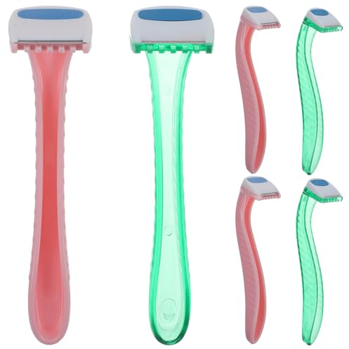 Damenrasierer für Achseln und Intimbereich, Edelstahl ABS | Leicht, Handlich, Ergonomische Form, für Damen, Kompakt im 6 Stück, Einfaches Rasieren Unterwegs