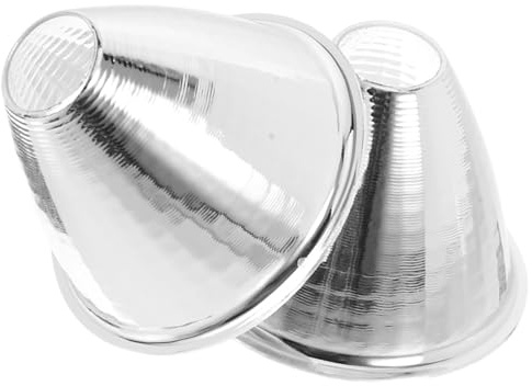 UKCOCO Aluminium Taschenlampenreflektor Silberfarbene Lampenfassungen Ersatzteil 2 Stück mit Hoher Helligkeit Geeignet für Innenbeleuchtung und Lesen für LED Taschenlampen