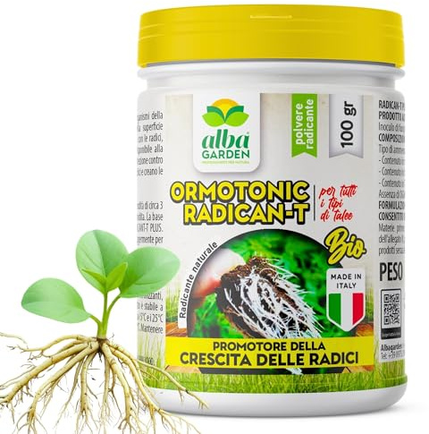Albagarden Ormotonic Radicante in Polvere 500g — Ormone Radicante per Talee, Micorrize Universale — Stimolatore Radici per Limone, Rosa, Orchidea, Piante Legnose ed Erbacee, Made in Italy