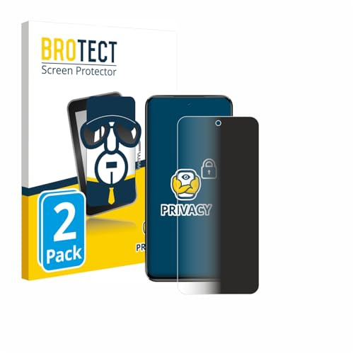BROTECT Blickschutzfolie für Oukitel C68 Plus | 2 Stück Anti-Spy Displayschutz Made in Germany Smartphones und Handys Privacy Screen Protector Blaulichtfilter Klare Folie