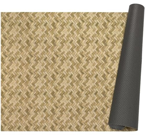 ANRO Küchenläufer Teppich Läufer Flur Küchenteppich rutschfest Küchenmatte PVC abwaschbar Flurläufer pflegeleicht Natur Geflecht 180 x 67 cm