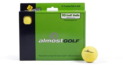 ALMOSTGOLF Point3 Limited Flight Practice Golf Balls – Realistic Spin, Trajectory, & Accuracy Foam Training Balls Pack of 10