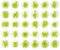 EDUPLAY 220-031 Riesenstempel Kleinbuchstaben, transparent/grün, 30-teilig (1 Set)