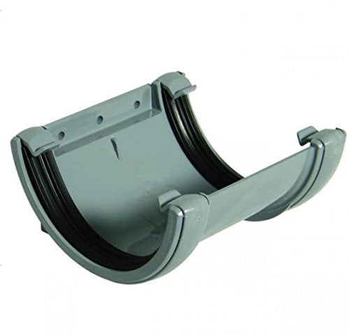 FLOPLAST 112mm Half Round Fascia Gutter Union Bracket - Grey