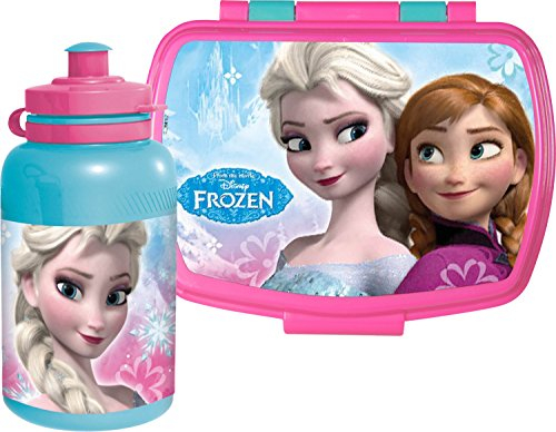 *Frozen* Pausenset. Brotdose Promo und PP Flasche im Geschenkkarton