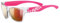 uvex sportstyle 508, occhiali da sole per bambini, specchiato, incl. fascia, clear pink/red, one size