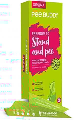 PEE BUDDY Portable Female Urination Device | Disposable Female Urinal Funnel | Travel, Camping, Hiking and Outdoor Activities | Discreet and Compact Stand and Pee Funnel for Women, Girls (40 Funnels)