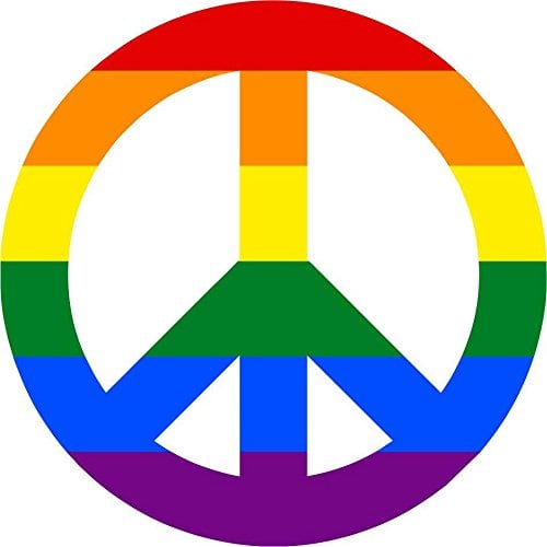 Akacha Aufkleber, Sticker, Auto, Motorrad, Deko, Peace, Love, Hippie, Regenbogen