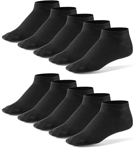 Mat & Vic's Calzini uomo corti, 5 o 10 paia, 35-38, 39-42, 43-46, 47-50 | Calze uomo corte, Calzini uomo estivi, Fantasmini uomo cotone, Traspiranti e antiodore, lavabili in lavatrice