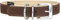 Knuffelwuff Weiches Nubuk Lederhalsband Hund Hundehalsband Orlando Braun/Beige XL 46-56 cm
