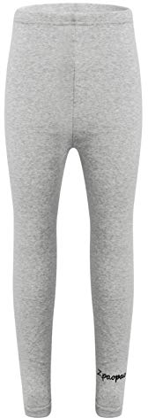 Yeahdor Kinder Mädchen Hose Lang Slim Fit Leggings Sport Freizeit Ballett Hose Stretch Pants für Workout Freizeit Gr. 92-128 Grau 92-98