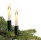 hellum Lichterkette innen 15er Schaftkerzen weiß mit Clip, Christbaum Lichterkette Kerzen 8,4m warmweiß beleuchtet, Kabelfarbe grün warmweiß Helligkeit <59 Lumen 530919