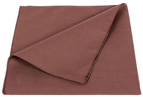 Alsino Bandana Stirnband Rockabilly Durag-Muster Herren-Stirnband - 53 cm x 53 cm 100% Baumwolle, Farbe wählen:Braun