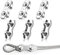LYCXAMES M6 Duplex Klemme, 6 Stück Drahtseilklemme, Edelstahl 304 Kabelklemme, 6mm Drahtseil Stahlseil Wäscheleine Markise Fixiert