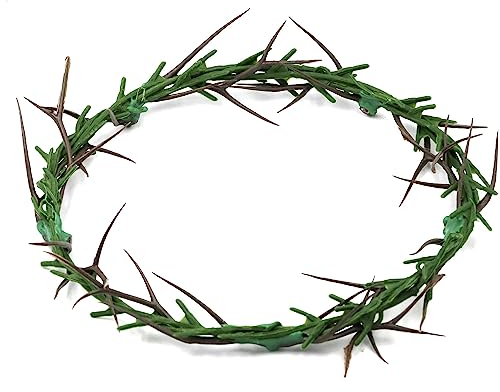 Tragbare Dornenkrone, Lebensgröße, 20,3 cm Durchmesser, Dekoration für Zuhause und Kirche, Weihnachtsbaumschmuck, Ornament-Krone für Kostüme, tragbare Dornenkrone