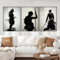 UGZDEA Japanese Samurai Leinwand Bilder, Japanese Bushido Art Portrait Poster Modern Dekoration Poster Malerei-Ohne Rahmen(B,3x50x70cm)