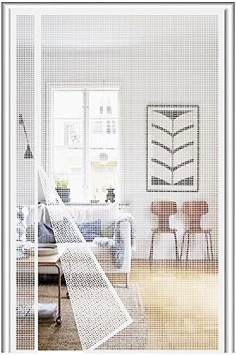 Side Opening Magnetic Fly Screens for Doors 90x205 cm Fiberglass,Heavy Duty Bugs Door Screen,Reversible Left Right Anti Mosquito Mesh Fly Curtain with Powerful Magnets & Full Frame Magic Tape