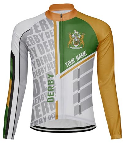 Luisbibe Customized Derby Men's Cycling Jersey Long Sleeve (UK, Alpha, L, Regular, Regular, ML3259)