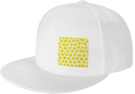 NEZIH Baseballkappe mit gelbem Huhn-Druck, Outdoor-Sport, Hip-Hop-Stil, verstellbare Kopfbedeckung, Unisex, Teens Cap, Weiss/opulenter Garten, Einheitsgr��e