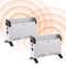 Igenix IG5200/2PACK Portable Electric Low Energy Convector Heater with Adjustable Thermostat, Freestanding Radiator Ideal for Home or Office, 2000 Watt, White, Pack of 2