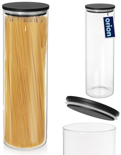 orion group Glasbehälter für trockene Lebensmittel Vorratsglas Küchenglas Einmachglas mit Deckel und Dichtung 1,5 L