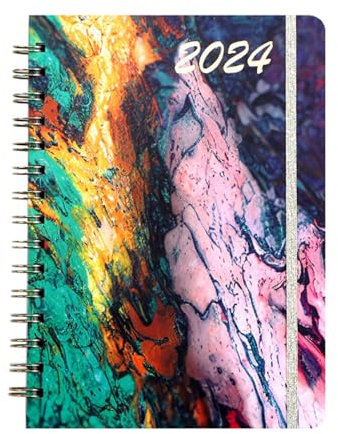 Spiralbindung, Notizbuch, Kalender, Organizer, Wochenplaner, undatiert, Wochenziele, Terminplaner, Wochennotizbuch