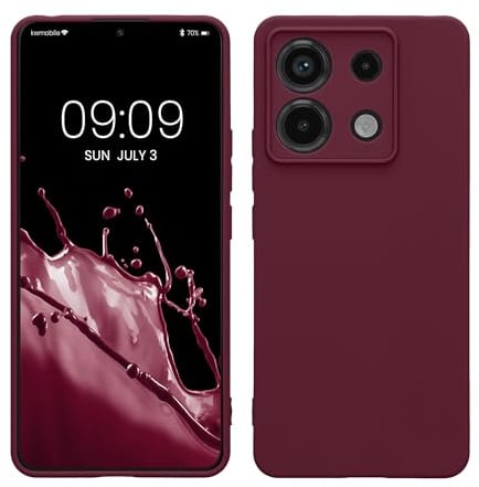 kwmobile Handyhülle kompatibel mit Xiaomi Redmi Note 13 Pro 5G / Poco X6 5G Hülle - Handy Case aus weichem Silikon in Magenta Lila