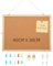 Tableau Liège Mural 40 x 30 cm, Avec 10 Punaises, Tableau d'Affichage avec Cadre en Bois, Panneau Liège Mural Idéal pour Bureau, École, Chambre et Maison, Design Double Face, Polyvalent et Pratique.