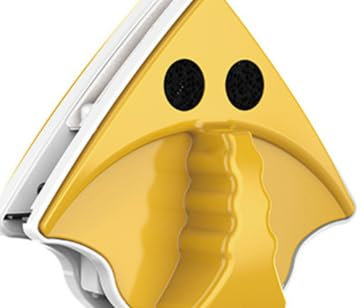 Limpiador de ventanas magnético, limpiador de ventanas de doble cara, triangular, con doble cara, doble lado, magnético, apto para ventanas de cristal, grosor de 3-8 mm