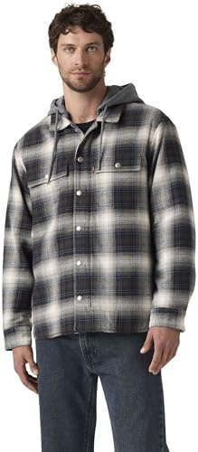 Levi's Herren Jacke Francisco Sherpa Flannel mit Reißverschluss, Standard Fit