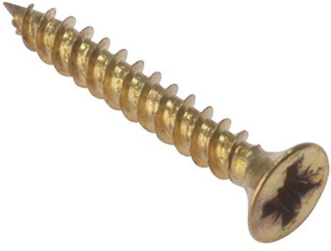 ForgeFix General-Purpose Twin Thread Screws | 3/4 x 8 | Electro Brassed Plated | Box 200