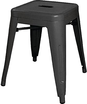 Bolero niedrige Bistrohocker aus Stahl Sitzhöhe 46cm