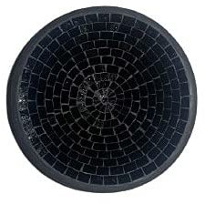 Unbekannt Deko - Schale Glasmosaik rund schwarz - Glitzer 20cm