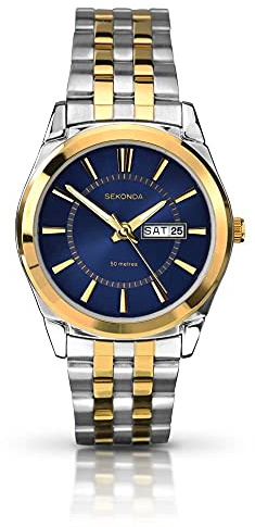 Sekonda Men's Quartz Watch with Analogue Display and Silver Stainless Steel Bracelet