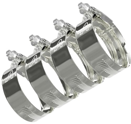 4 Pack - 85mm > 100mm Worm Drive Jubilee Type Hose Pipe Clips Zinc Plated