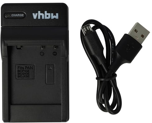 vhbw USB-C Ladegerät kompatibel mit Leica V-Lux 20 | 30, 40 Kamera - Ladeschale + USB-C Kabel Ladeanzeige