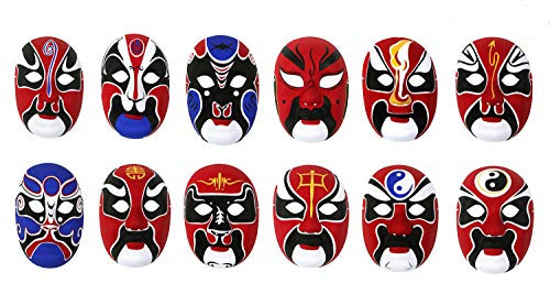 HorBous 3 Pack Chinois Masque d'opéra de Masque de Pékin, Masque d'Halloween, Masque De Décoration Murale