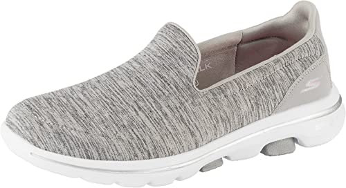Skechers Performance GO WALK 5 HONOR, Zapatillas para Mujer, Gray Textile/Trim, 40 EU