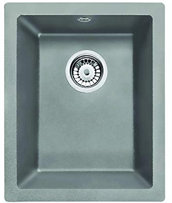 Deante; Fregadero bajo encimera de granito CORDA (ZQA_S10B); Color: gris metalizado
