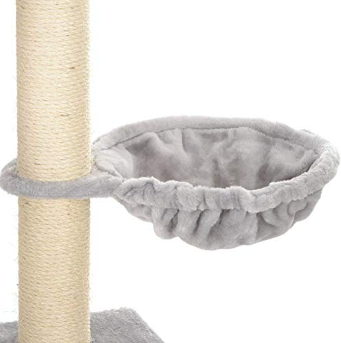 Lycce Ersatz Liegemulde für Kratzbaum Plüsch grau Ø 30cm