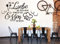 tjapalo® a25 Wandtattoo küche sprüche Wandsticker Küchensprüche Esszimmer wandtattoo wo die liebe den tisch deckt, Farbe: hellgrün, Größe: B70xH38cm