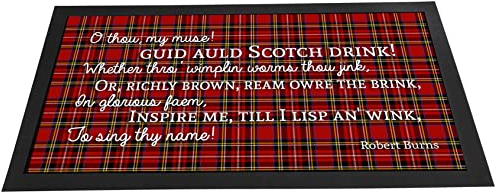 Burns Night Tapis de couloir Motif écossais Inscription Drink Whisky
